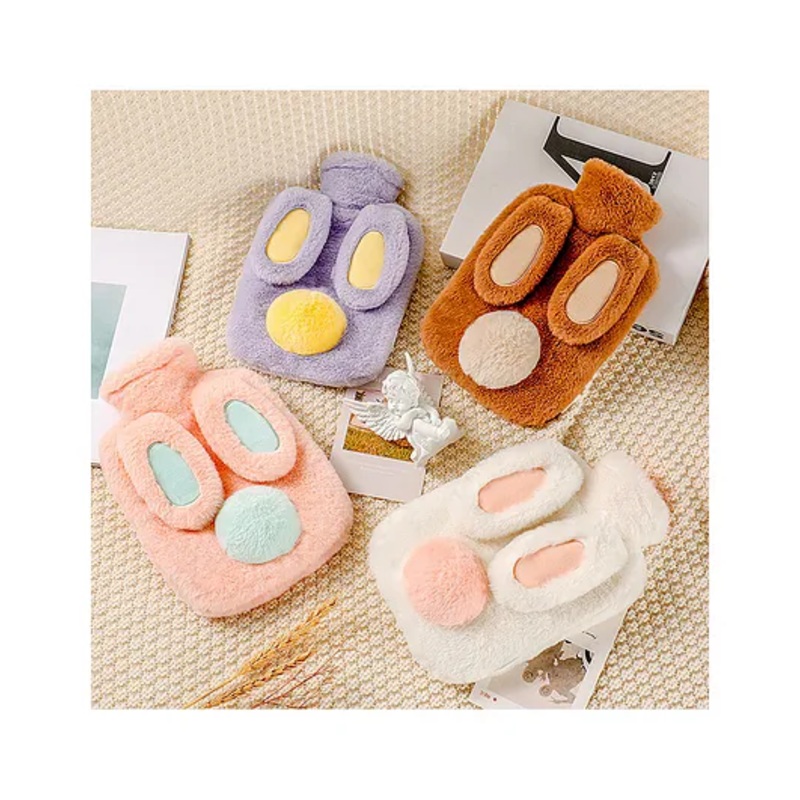 COMERCIO Hot Water Bag with Cute Cartoon Design Soft Cover for Pain Relief (Color & Design May Vary) – 1000 ml