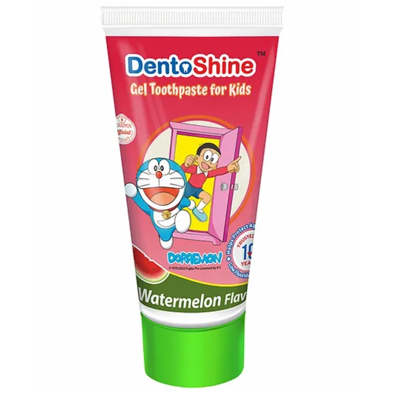DentoShine Doraemon Watermelon Flavoured Gel Toothpaste – 80 gm
