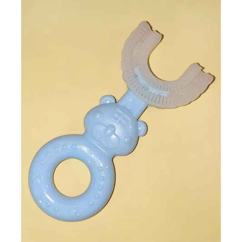 Joy Buzz Baby Silicone U Shape Toothbrush – Blue