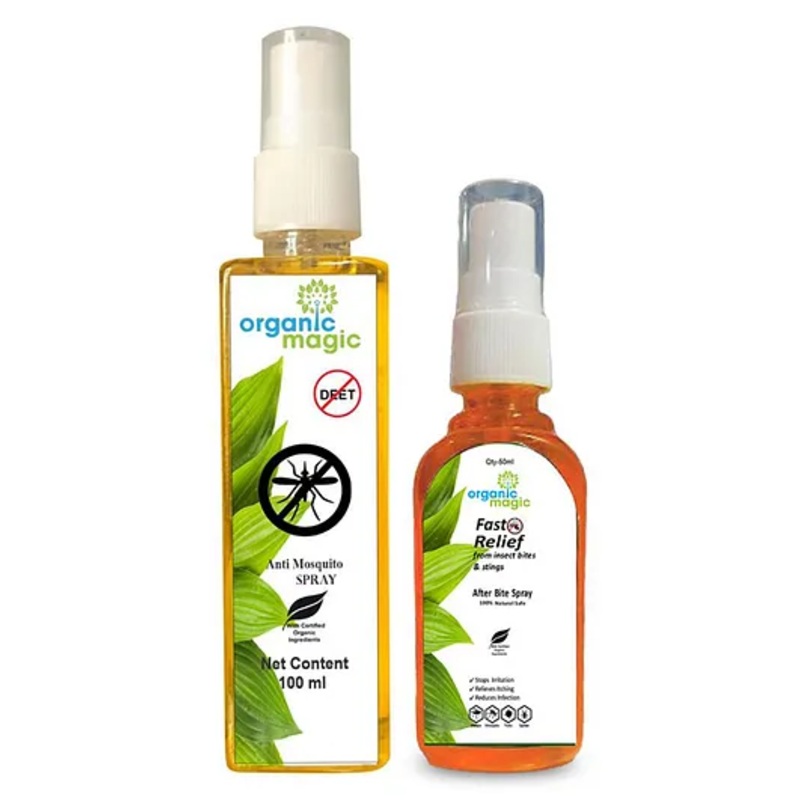 Organic Magic Afterbite & Anti Mosquito Spray Combo Set – 50 ml & 100 ml