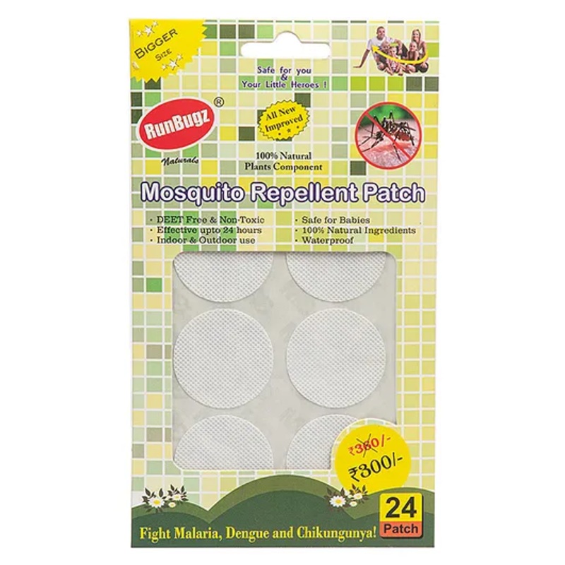 Runbugz Mosquito Repellent Patches – Plain (24) – White