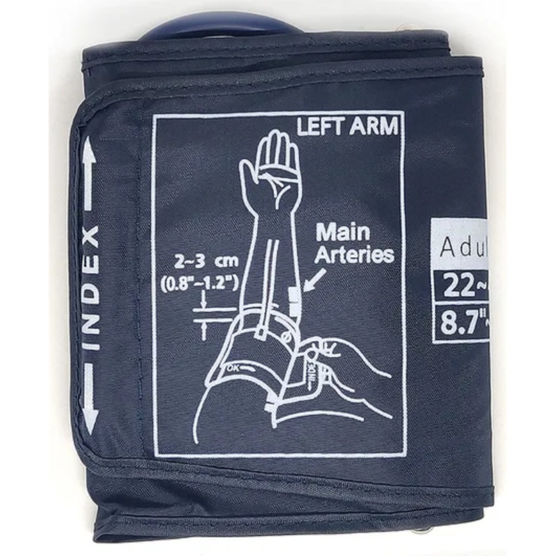 Sahyog Wellness Single Tube Extra Long XXL Size Blood Pressure Monitor Machine Cuff – Compatible with All Brands (Dark Blue)