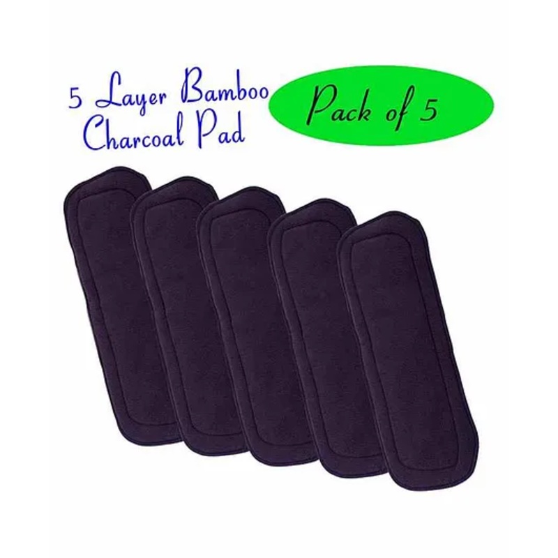 The Little Lookers 5 Layer Bamboo Charcoal Insert Pack Of 5 – Black