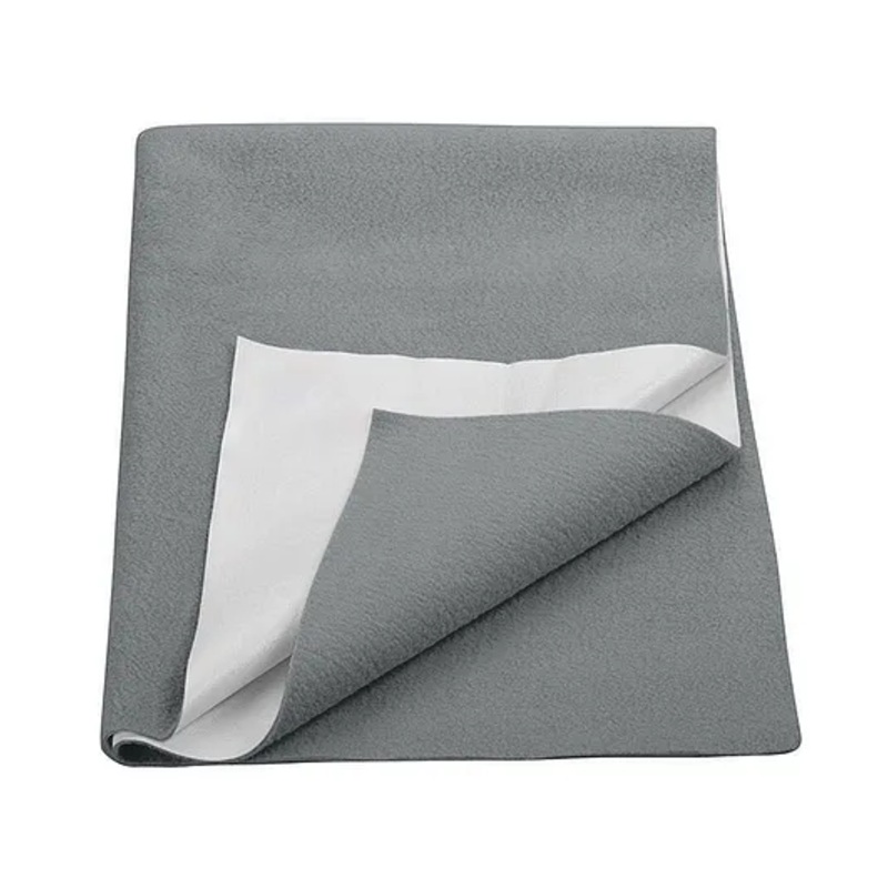 Trance Home Linen Supersoft Soft Extra Absorbent Water Proof Baby Dry Sheet for Kids- Small, Steel Grey