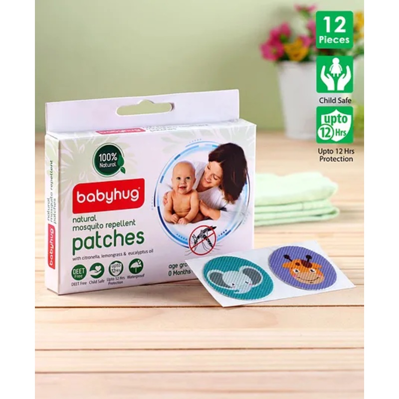 Babyhug Waterproof Natural Mosquito Repellent Patches – 12 Pieces