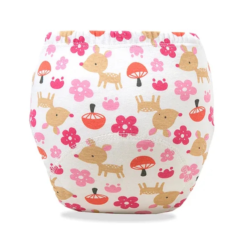 Bembika Babies Cotton Potty Training Pants Mushroom  Printed Large – White