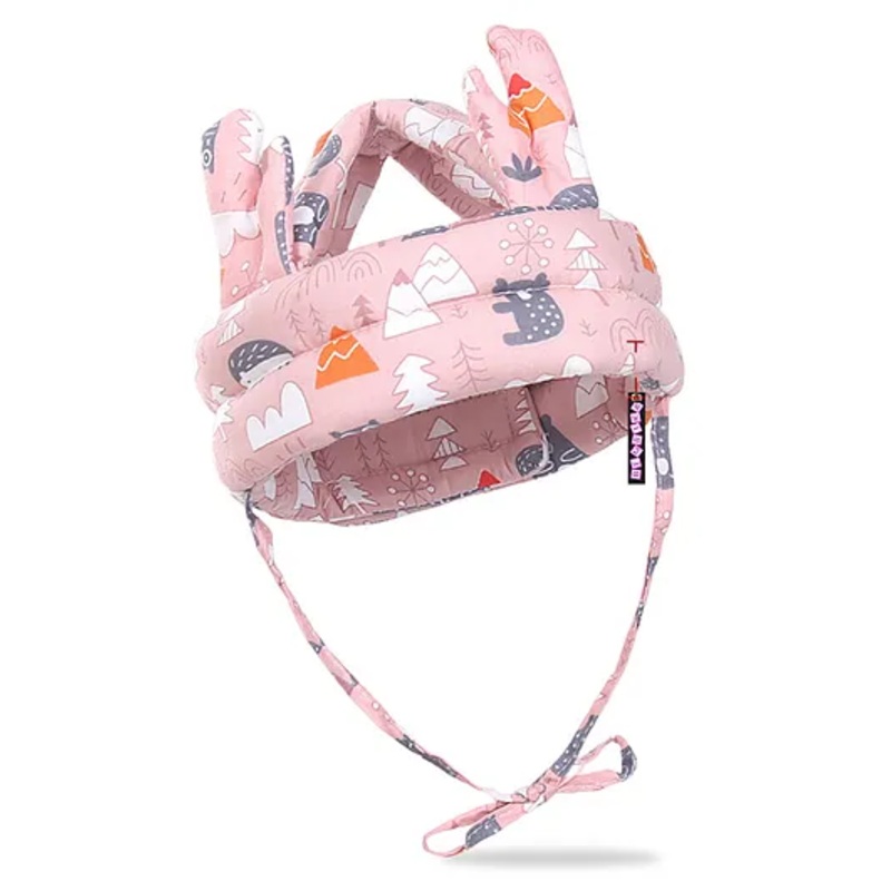 Bembika Baby Head Protector Cushion Safety Helmet Cap Forest Pink Printed – Pink