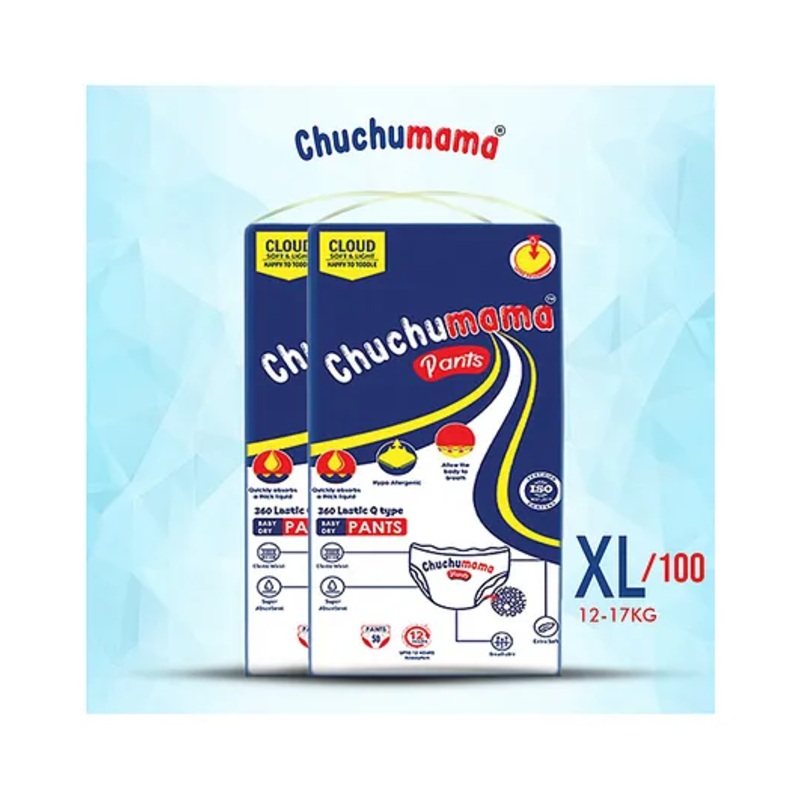 Chuchumama Baby Pants Extra Large Size Baby Diaper Pants Combo Pack of 2 – 50 Pieces Each