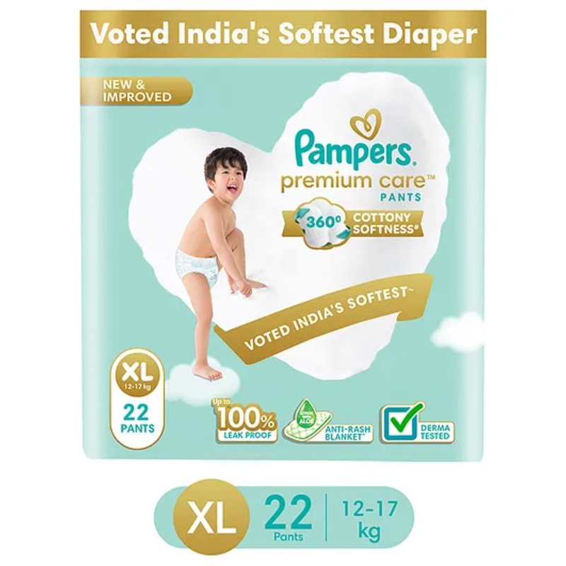 Pampers Premium Care Softest Ever Diaper Pants Extra Large – 22 Pieces