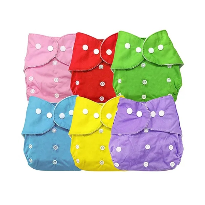 Sparkle Joy Free Size Reusable Cloth Diaper Without Insert Pack Of 6 – Multicolor