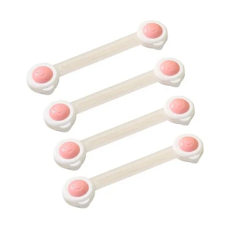 Syga Baby Safety Locks With Adjustable Straps Pack of 4 – Pink White