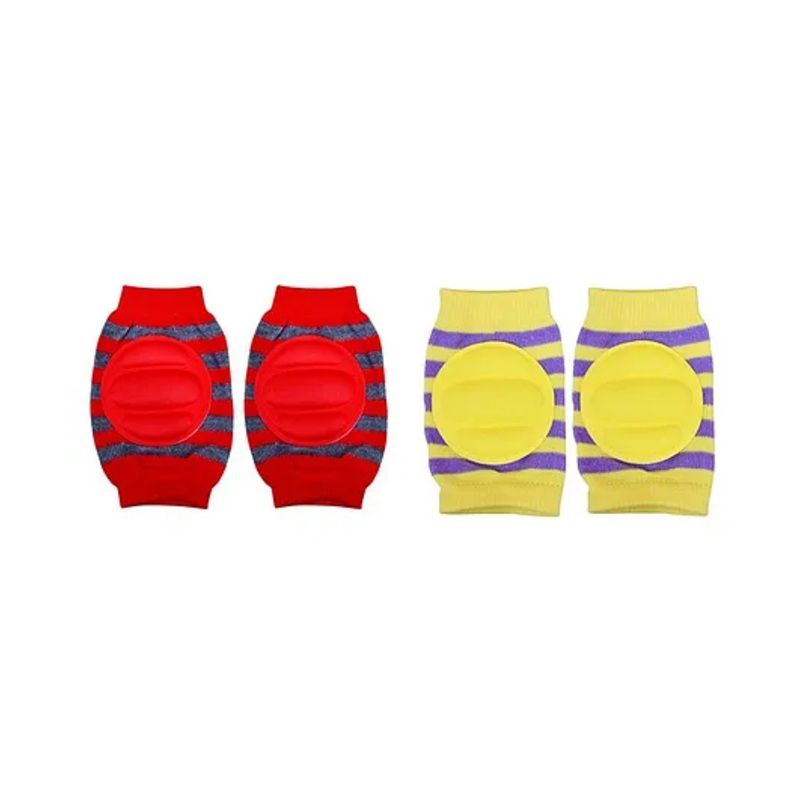 The Little Lookers Cotton Knee Pads Pack of 2 – Red Yellow