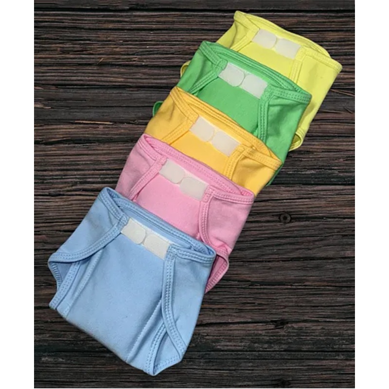 Tinycare Baby Nappy with Velcro Closure Large Pack of 5 – Multicolor
