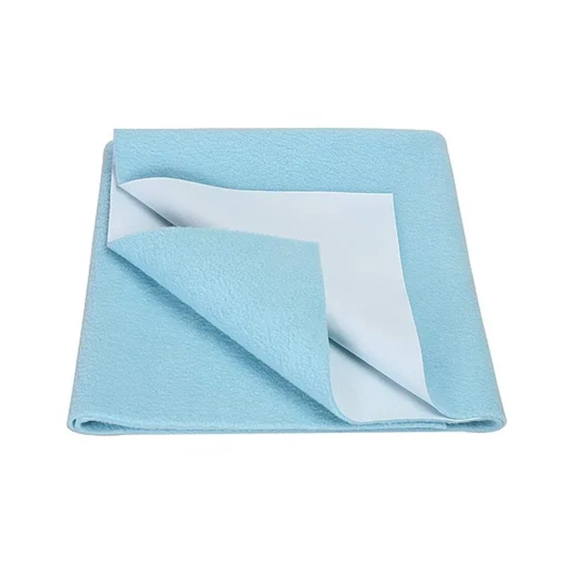 AEREX Waterproof Baby Bed Protector Dry Sheet | Bed Pad Anti-Piling Fleece Extra Absorbent Washable Mattress Protector | Bed Protector Sheet for Newborn Babies, Infants, Kids & Toddlers (S, Blue)