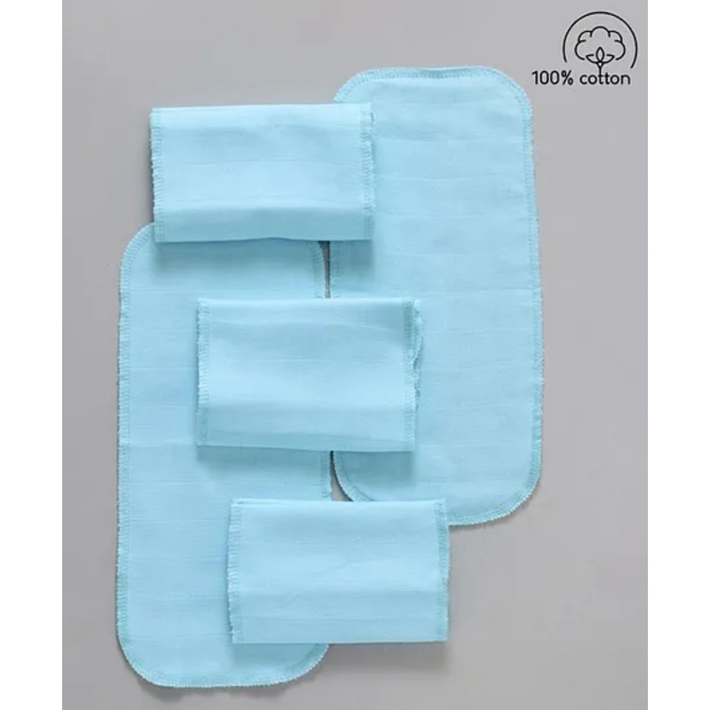 Babyhug  Muslin Cotton Cloth Nappy Insert  – Pack of 5 (Colour May Vary)