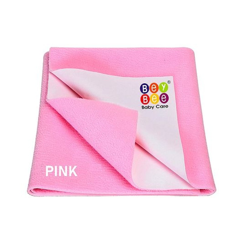 Bey Bee Waterproof Bed Protector for New Born Babies and Kids Medium – Pink