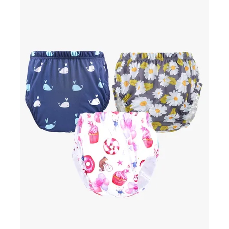 Chinmay Kids Baby Panty Boys and Girls Reusable Washable Printed Panty Pack of 3