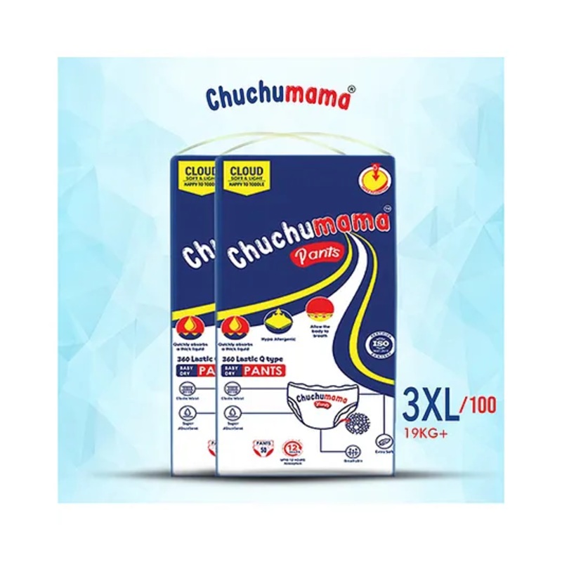 Chuchumama Baby Pants XXXL Size Baby Diaper Pants Combo Pack of 2 – 50 Pieces Each