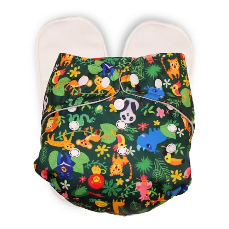 Deedry Cloth Diapers Reusable, Adjustable with Snap Buttons & comes with 2 Insert – Blue