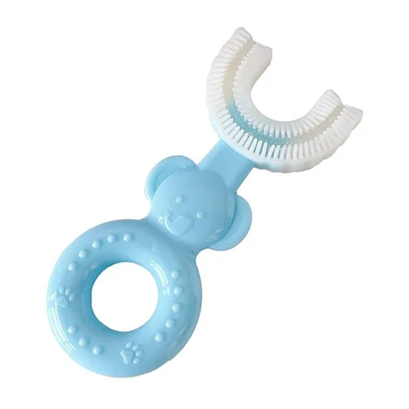 FANTASY INDIA Soft Sillicone U Shaped Head 360 Percent Toothbrush – Blue