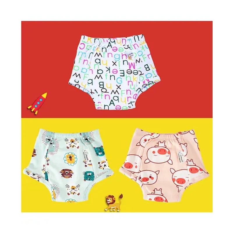 Snugkins Potty Training Pants for Kids. (Size 0, Fits 9 Months- 12 Months) – Pack 3