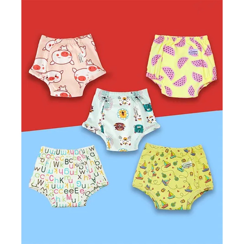 Snugkins Potty Training Pants for Kids. (Size 0, Fits 9 Months- 12 Months) – Pack 5