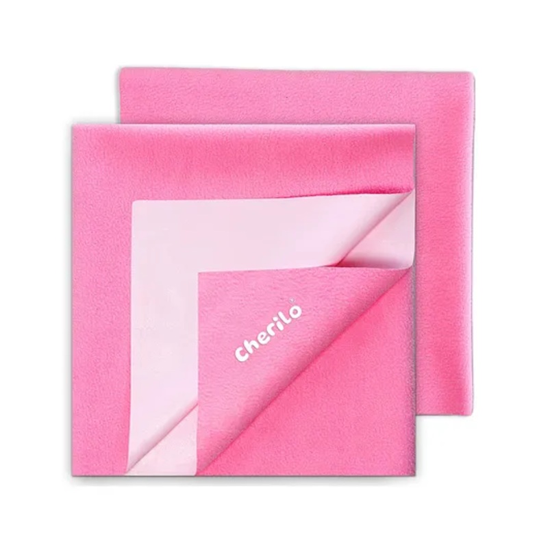 Cherilo Quick Dry Baby Bed Protector Small Pack of 2 – Pink