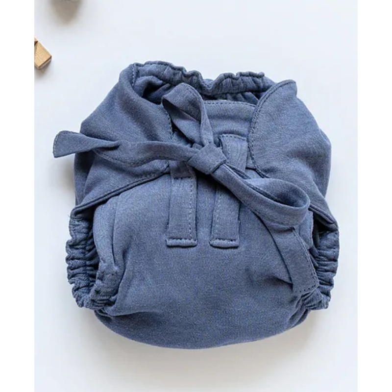 Cocoon Care Unisex bamboo knitted fabric Grey cloth nappy with extra padding for Baby 0 to 6 Months