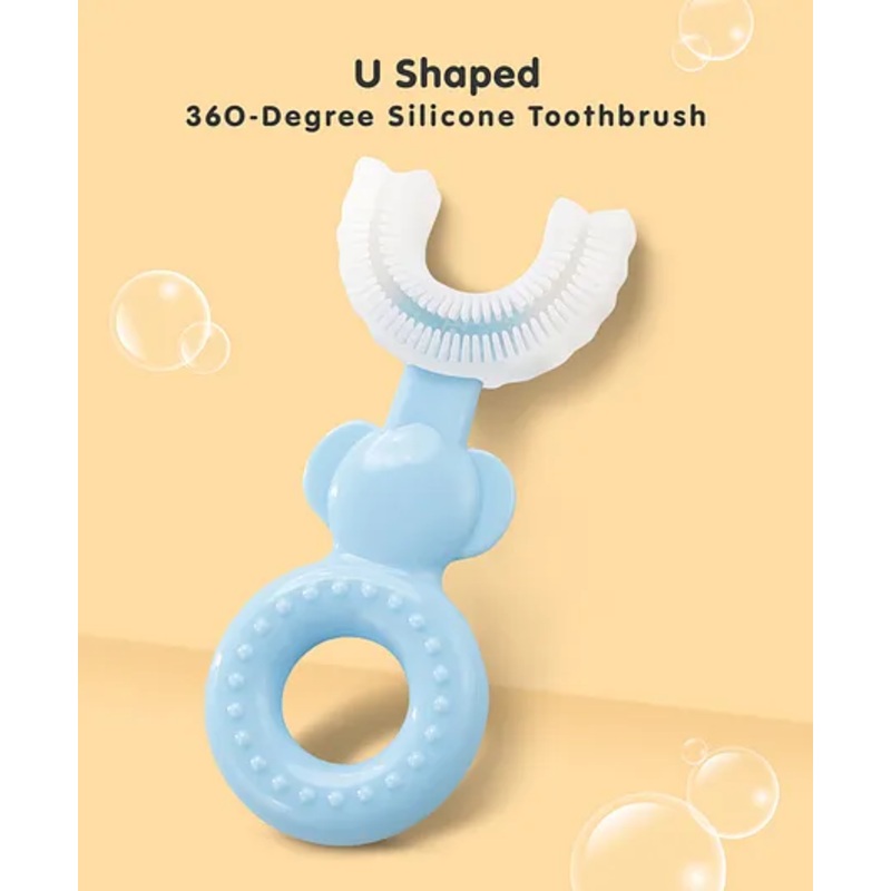Domenico Soft Sillicone U-Shaped Head 360 Toothbrush – Blue