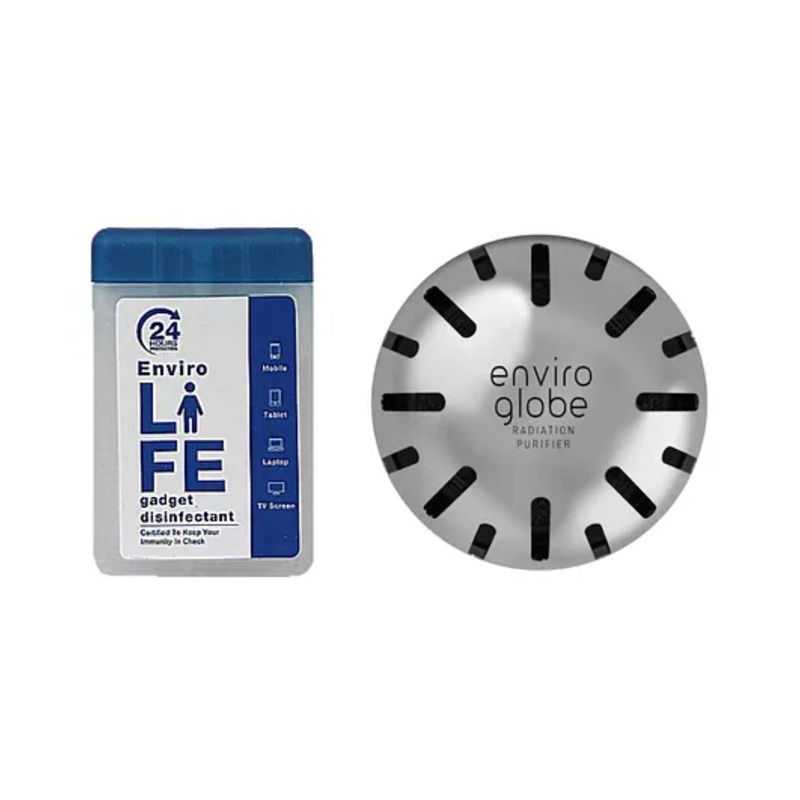 Envirochip Radiation Protector Tested & Certified Protection For Home Office Or Car Premium Grade Stainless Steel No Battery Or Adaptor Required 01 Pack And Envirolife Alcohol Based Gadget  Disinfectant – 20 ml