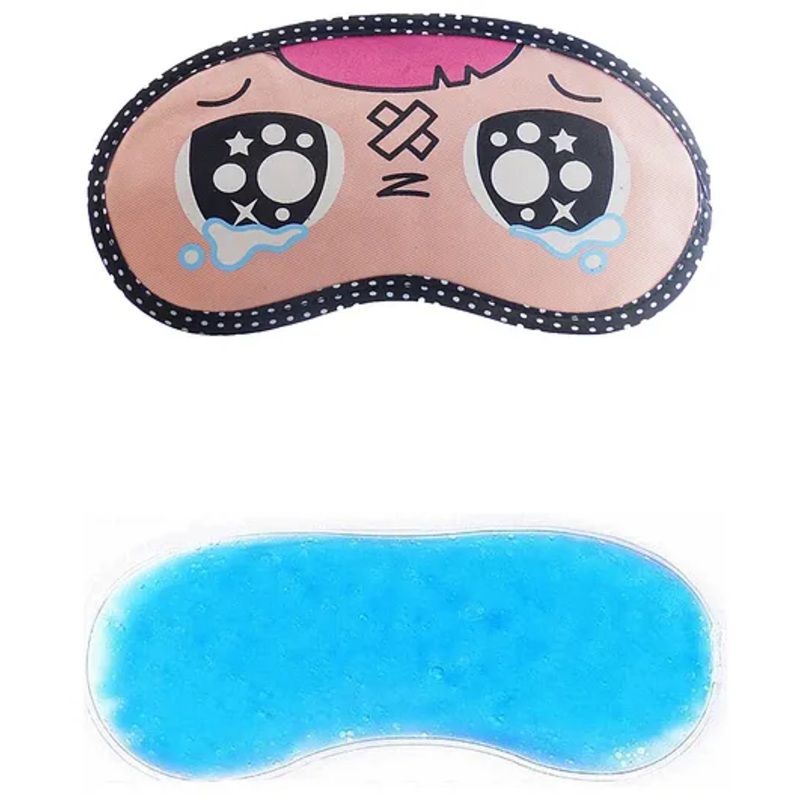 Jenna P Inju Printed Sleeping Eye Mask With cooling Gel – Pink