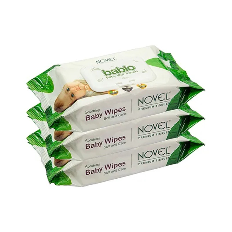 Novel Baby Wipes Pack of 3 – 80  Pieces Each