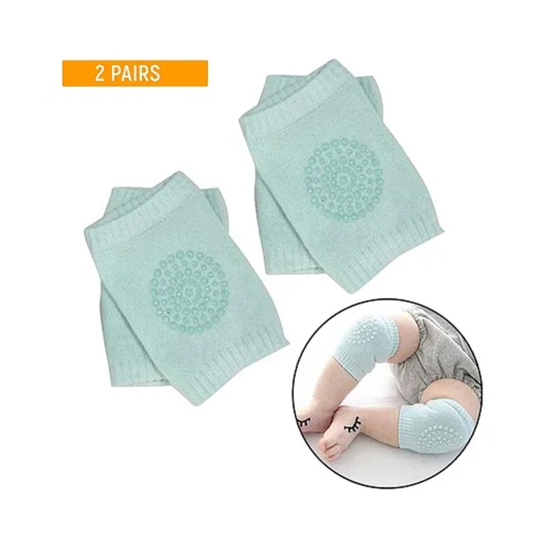 Safe-O-Kid Kids’ Protective Gear Set  Soft, Cushioned Knee & Elbow Pads for Baby (Blue, 2-Pack)