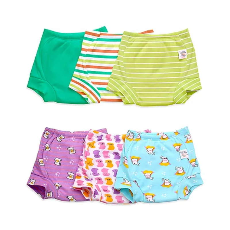 SuperBottoms Padded Underwear for 1-2Y Babies | Potty Training Pants for Mess-Free Diaper-Free Time | Assorted 3 | Pack of 6