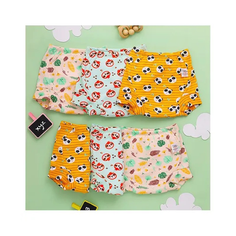 SuperBottoms Padded Underwear for 9-12M Babies | Potty Training Pants for Mess-Free Diaper-Free Time | Jungle Jam | Pack of 6
