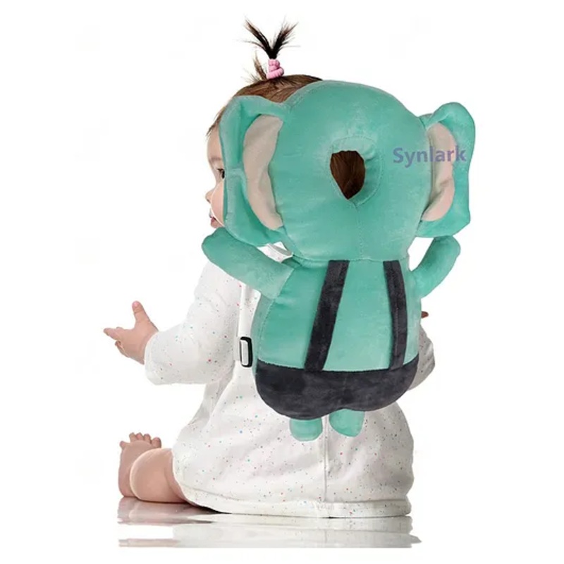 Synlark Baby Head Protector Cushion Fall Protection Head Back Safety Protector Pad – Sea Green