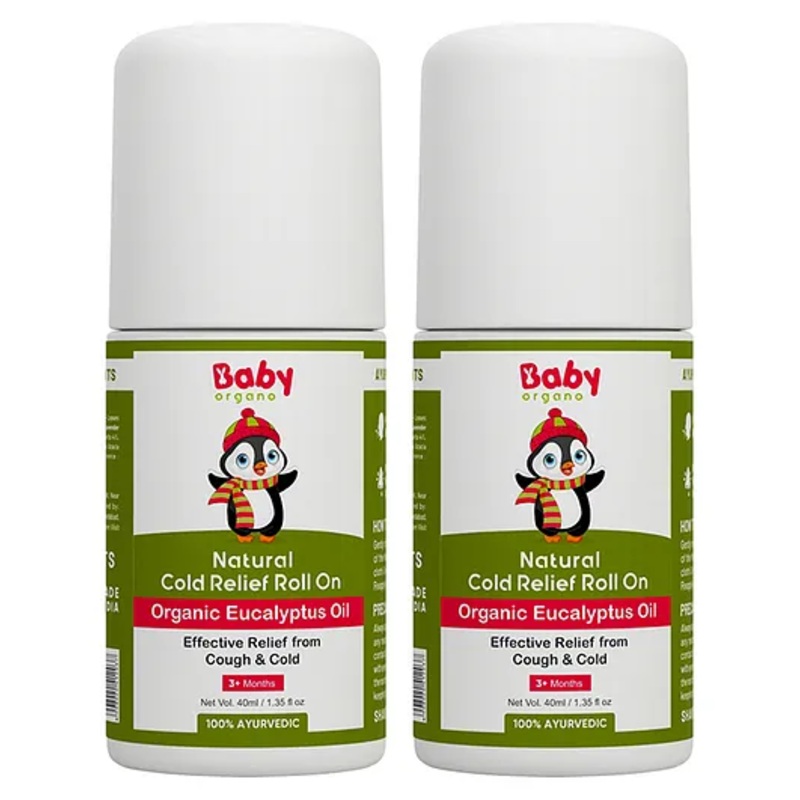 BabyOrgano Natural Cold Relief Roll On Pack of 2 – 40 ml Each