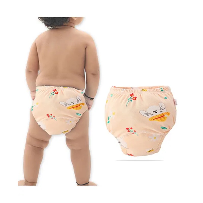 Bembika Babies Cotton Potty Training Pants  Flowers  Printed Large – Orange