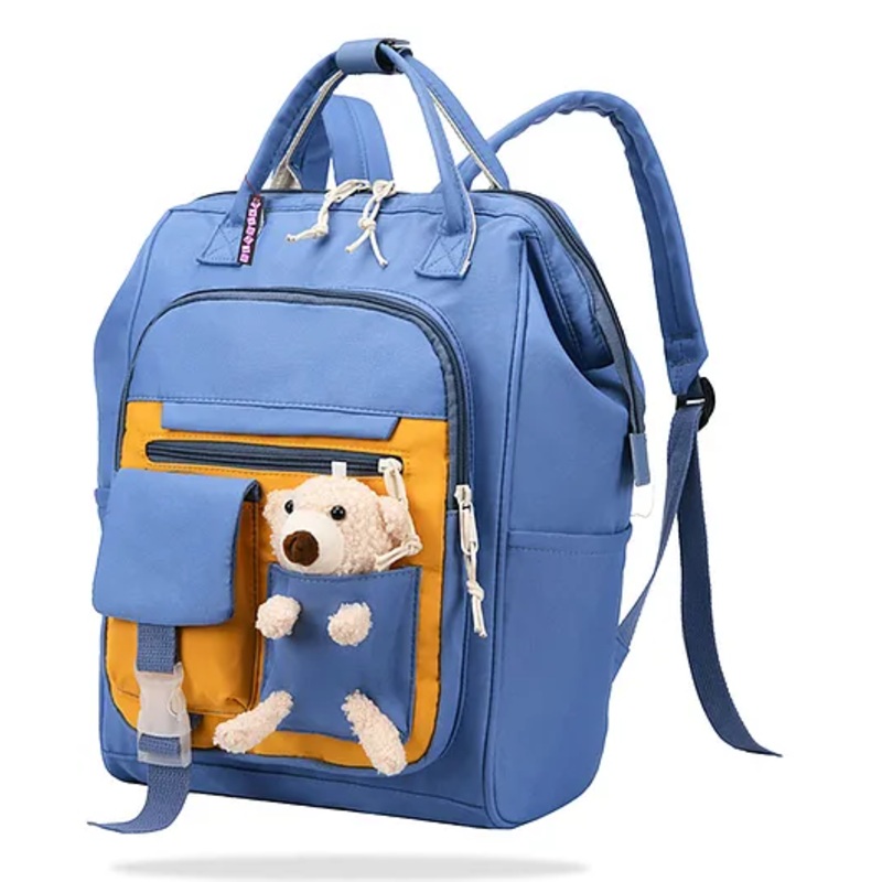 Bembika Diaper Bags for Mom And Dad Kids Diaper Bags For Travel Backpack With Teddy  Blue