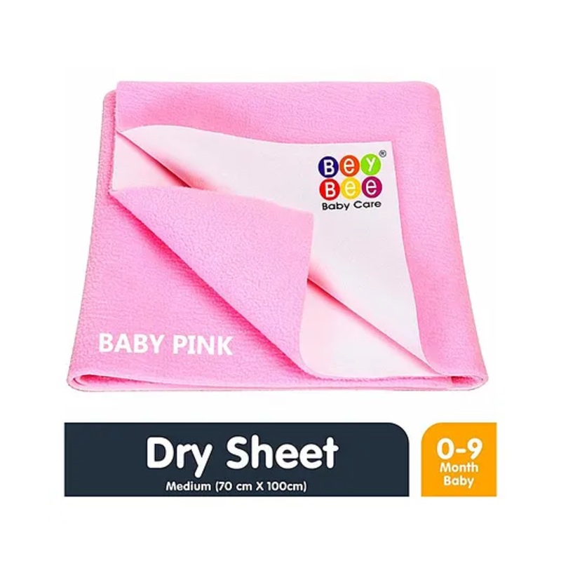 Bey Bee Waterproof Bed Protector Dry Sheet Medium – Pink