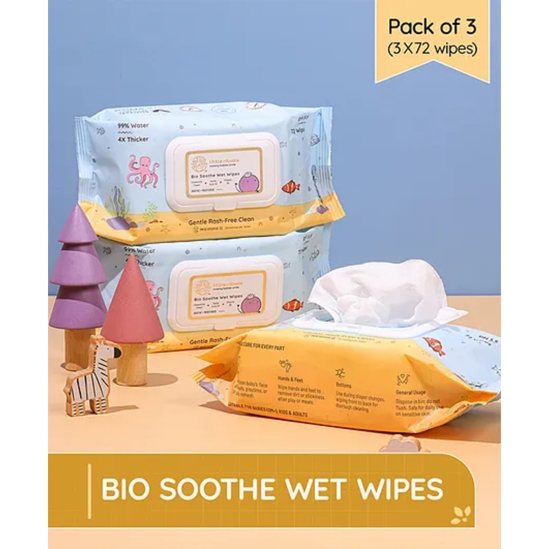 Bio Soothe Wet Wipes 72 Pieces Each – Pack of 3