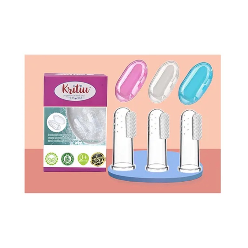 Kritiu Silicone Figure Brush With Case Pack Of 3 – Multicolor