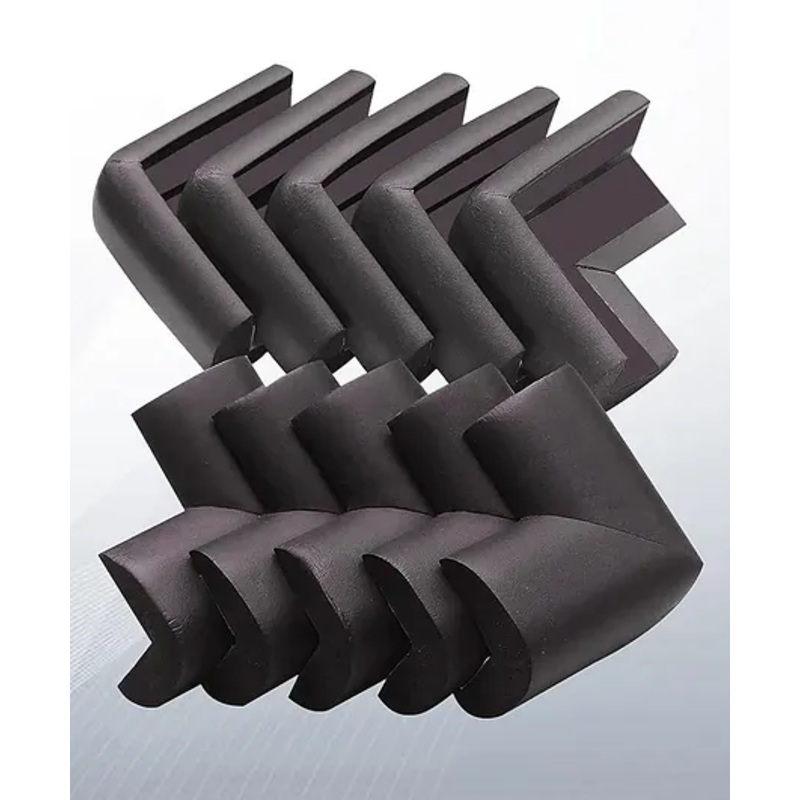 Safe-O-Kid Corner Guard Cushions L-Shaped Medium Size Pack of 8 – Black