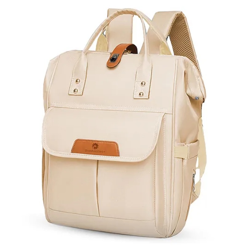 Star And Daisy Best Diaper Bags For Moms With Stylish Compartments For Daily And Baby Essentials (Ultima  Beige)