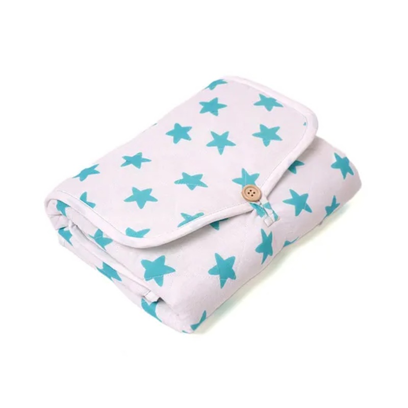 Tidy Sleep Portable and Waterproof Diaper Changing On the go Mat Blue Star
