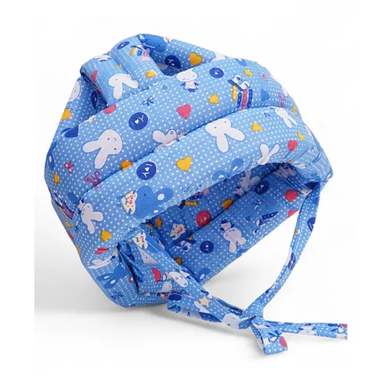 VOIDROP Baby Safety Cotton Helmet Toddler Head Protection Head Cushion Breathable Helmet – Bunny Print (Blue)