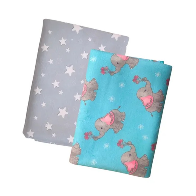 Zikku Dry Sheet Bed Protector Waterproof Mat Quick Absorbency Combo Pack of 2 – Blue & Grey