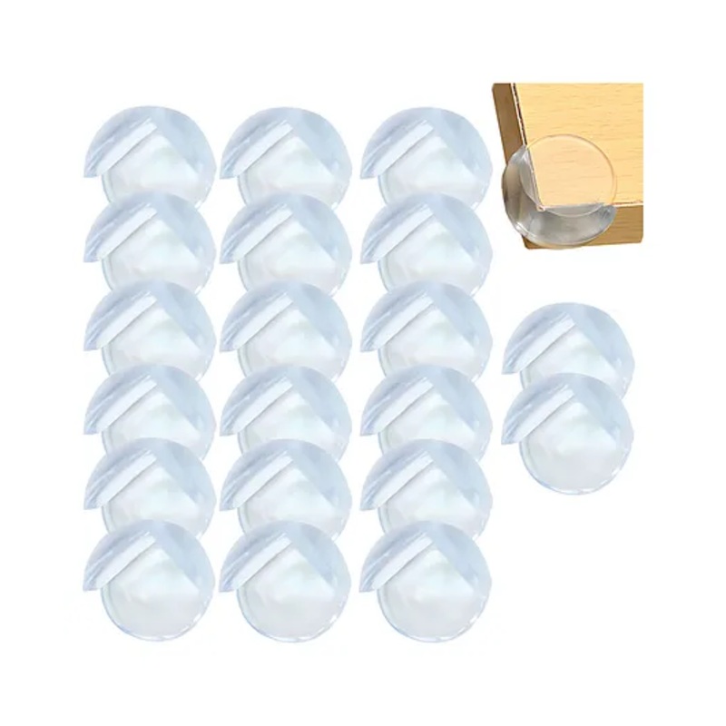 Bembika Baby Safety Corner Protector Edge & Corner Guards Round Curved 20 Pieces – White