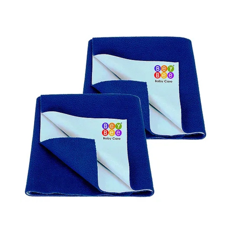 Bey Bee Cotton Baby Bed Protecting Mat Large Size Pack Of 2 – Royal Blue