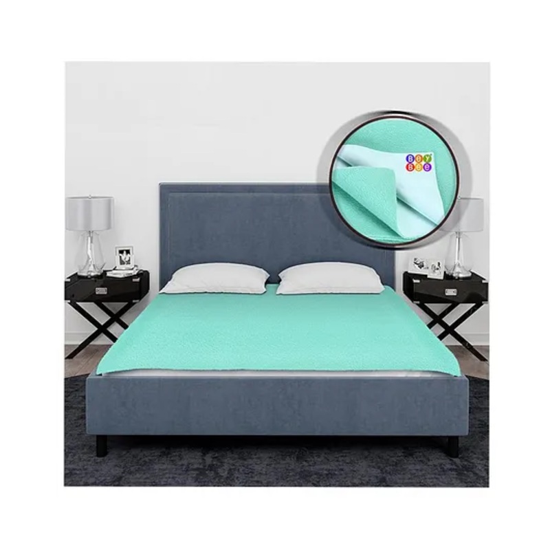 BeyBee Waterproof Rubber Sheet Double Bed Size 260 X 200cm – Sea Green